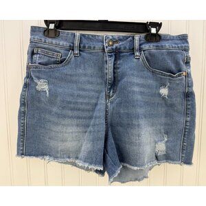 Judy Blue High Waist Denim Distress Cutoff Shorts Size XL Casual Jean JB150059